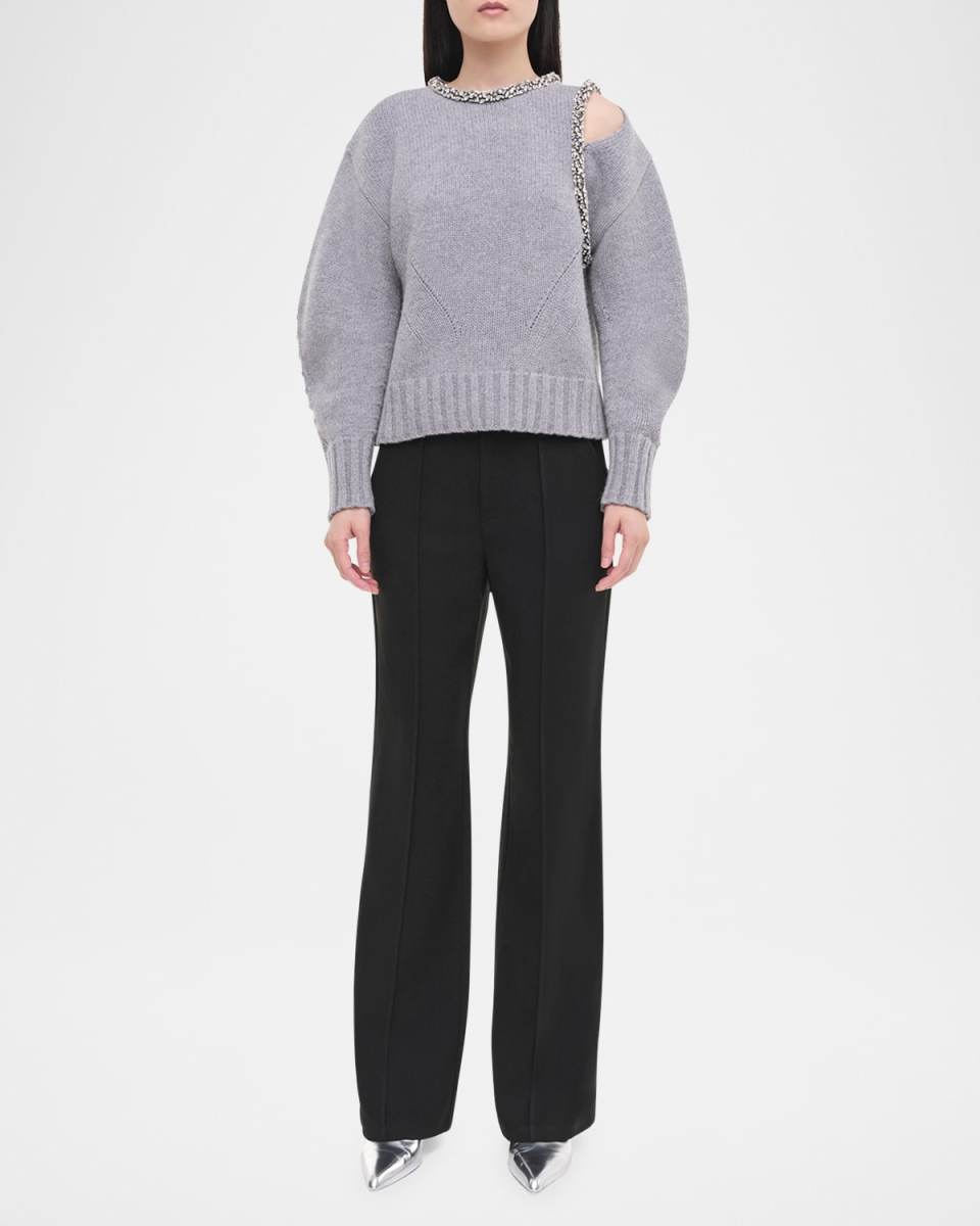 Monroe Embellished Wool-Cashmere Sweater